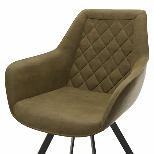 Armlehnstuhl Wesley - Stoff, Grün