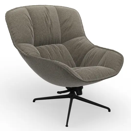 Sessel Unn - Stoff, Taupe