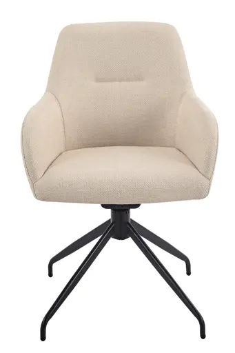 Armlehnstuhl - drehbar, Stoff, Beige