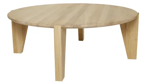 Couchtisch Cono - DH ca. 90x42 cm, Eiche massiv Bianco