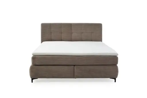 Boxspringbett- Liegefläche ca. 180x200 cm, Stoff, Taupe
