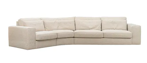 Ecksofa Sonja - Ecke links mit 2,5-Sitzer, Stoff, Bisquit