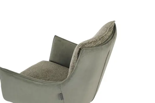 Armlehnstuhl MANDY - drehbar, Stoff, Grün
