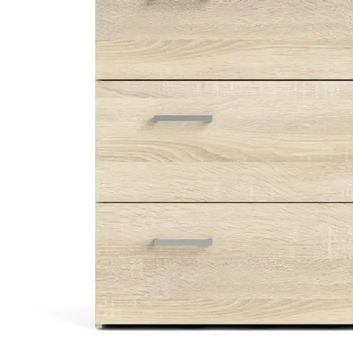 Kommode - B ca. 74 cm, Eiche Struktur Nachbildung