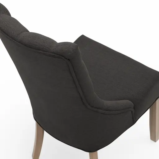 Stuhl Litchfield - Stoff, Schwarzgrau