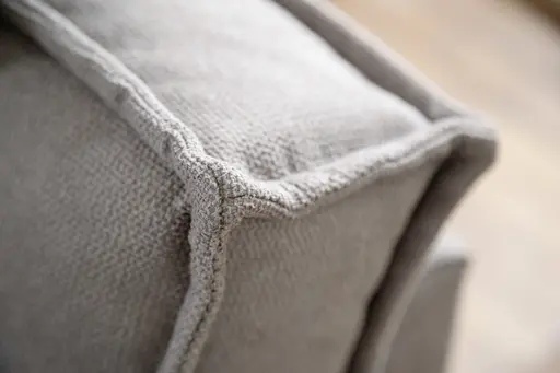 Sofa My - 2,5-Sitzer mit Rückenlehne/Armlehne verstellbar und Drehsitze, Stoff, Hellgrau