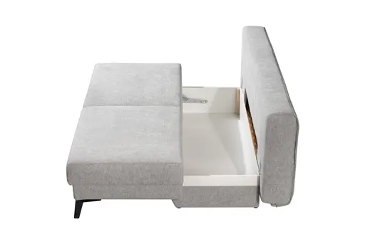 Schlafsofa EM Mons - mit Bettkasten, Stoff Beige