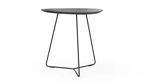 Ecktisch Fano - LBH ca. 59x50x55 cm, HPL, Schwarz Marmoriert