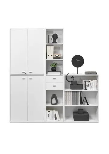 Regalsystem - Weiß matt Lack