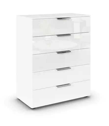 Kommode RIPP- Weiß, Glas, Weiß