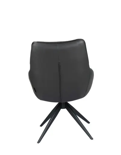 Stuhl MANON - drehbar, Stoff, Schwarz