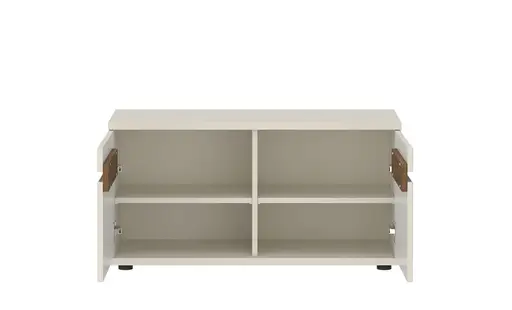 Sitzbank - B ca. 90 cm, Kaschmir, Nussbaum Nachbildung