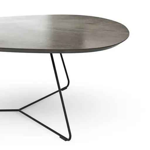 Couchtisch Fano - LBH ca. 96x86x38 cm, HPL, Graubraun