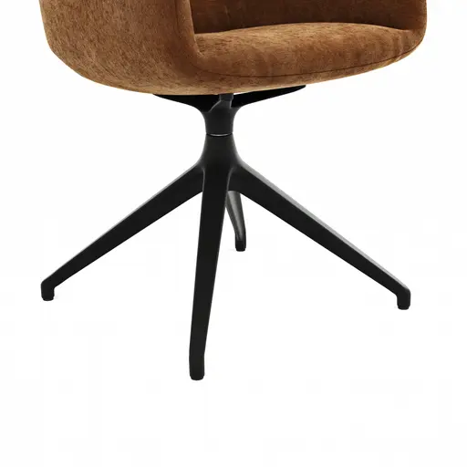 Armlehnstuhl Pelle - Stoff, Kupfer, Schwarzgrau