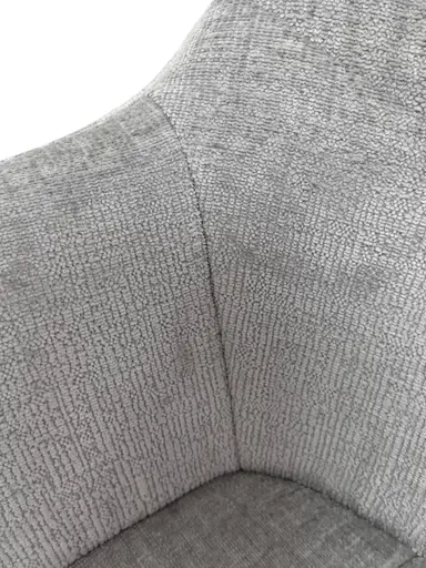 Armlehnstuhl MARLE - drehbar, Stoff, Silberfarben