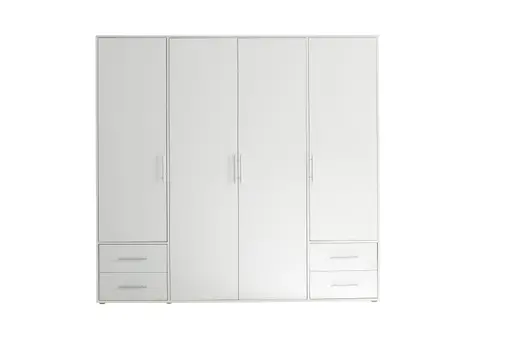 Drehtürenschrank- B ca. 206 cm, Weiß