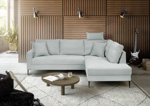 Ecksofa - 3-Sitzer, Ecke rechts, Stoff, Mint