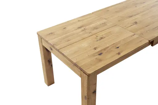 Esstisch - ausziehbar, LB ca. 180 (260) x90 cm, Balkeneiche massiv