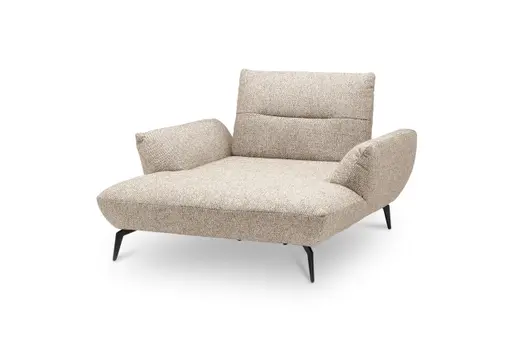 Sessel PAYTON - Loveseat inkl. Rückenneigung, Stoff, Creme
