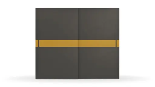 Schiebetürenschrank Loretto - B ca. 280 cm, Lack matt, Anthrazit