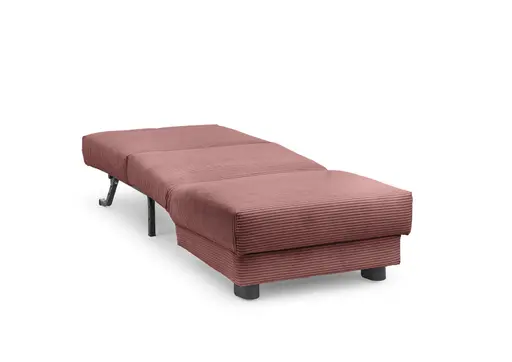 Faltsessel Easy Optik A - ohne Armlehnen inkl. Schlaffunktion, Cord, Rot