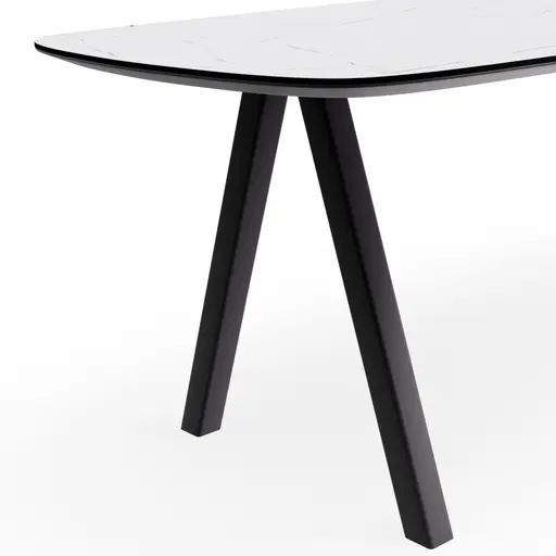 Esstisch Jari - LB ca. 220x95 cm, Keramik, Weiß