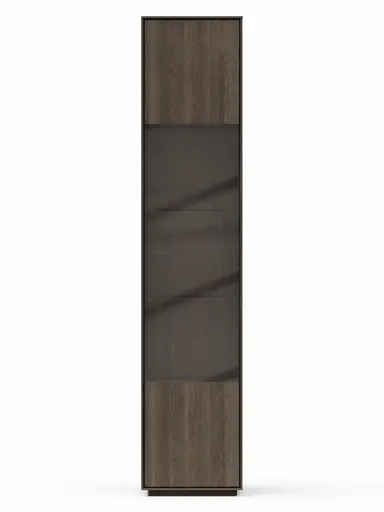 Vitrine Saratoga - rechts, Buche massiv, silbergrau geölt