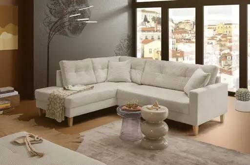 Beistelltisch - Ø/H ca. 36x46 cm, Creme