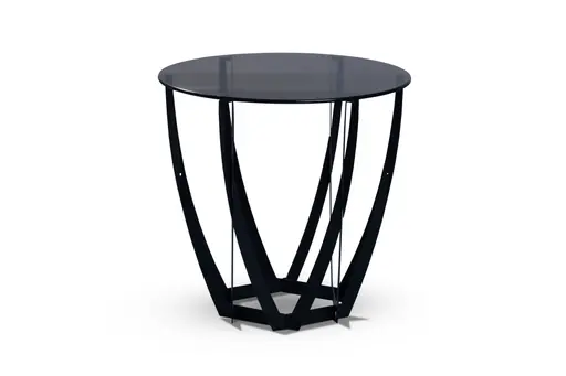 Beistelltisch - Ø/H ca. 50x50 cm, Grau, Schwarz