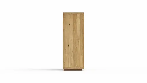 Highboard Bakersfield - Rückwand mit Holzschindeln, Asteiche massiv, geölt