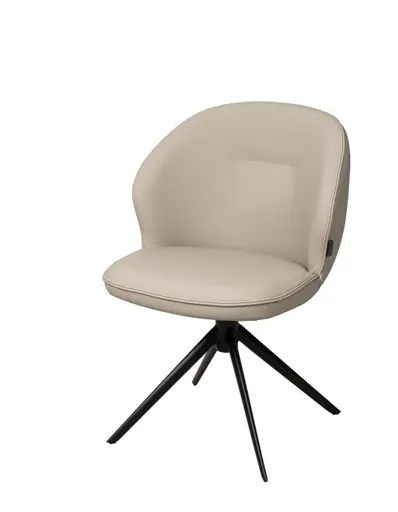 Stuhl MERRITH - drehbar, Leder, Latte