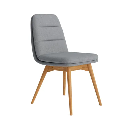Stuhl Fenara - Stoff, Kristallgrau