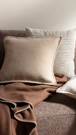 Kissenhülle - BL ca. 50x50 cm, Zement