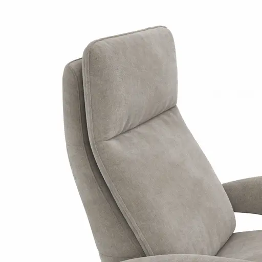 Sessel Tulsa Relax - Größe M, inkl. Kopf-/Fußteil/Rückenlehne verstellbar, Stoff, Graubeige