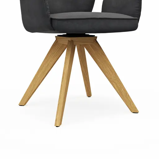 Armlehnstuhl Westmore - drehbar, Stoff, Anthrazit