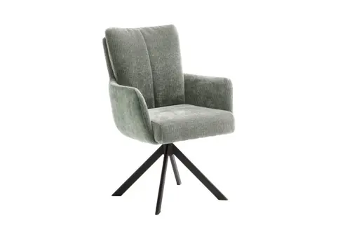 Armlehnstuhl - drehbar, Stoff, Pastellgrün
