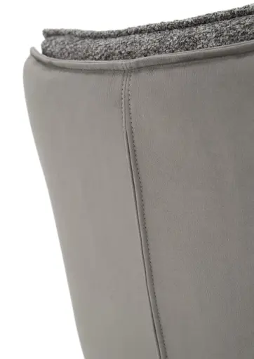 Stuhl MANDY - drehbar, Stoff, Graubeige