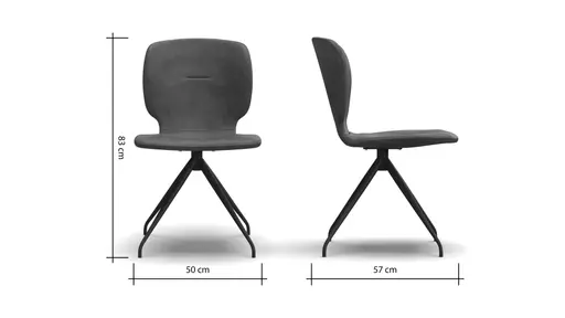 Stuhl Saltino - Leder, Dunkelbraun