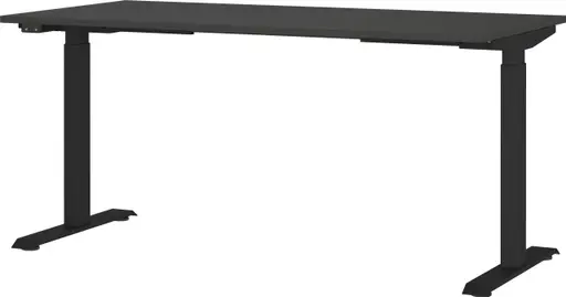 Schreibtisch GELI - höhenverstellbar, LB ca. 160x80 cm, Graphit, Schwarz