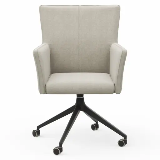 Armlehnstuhl Cosyra - drehbar, Stoff, Natur