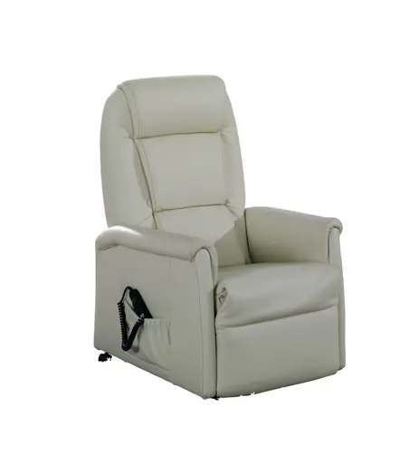 Sessel - Relaxfunktion, Leder, Kreide