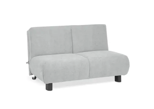  Faltsofa EBBY - 2-Sitzer ohne Armlehne, 140 cm inkl. Schlaffunktion/Relaxfunktion, Stoff, Grau