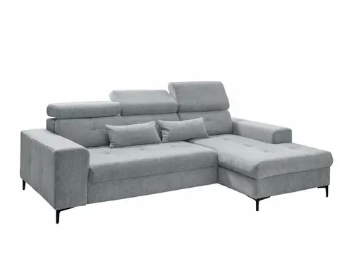 Ecksofa - Longchair links mit 2-Sitzer, Sitzvorzug motorisch, Stoff, Mint