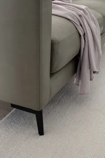 Sofa Cuneo - 2-Sitzer, Leder, Graubraun, Relaxfunktion, motorisch