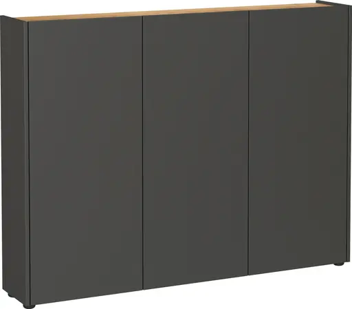 Schuhschrank GASIRA - B ca. 138 cm, Graphit, Navarra Eiche Nachbildung