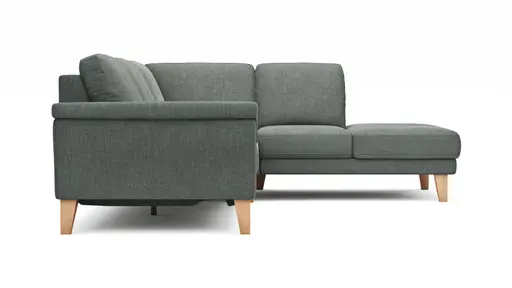 Ecksofa Rockport A - 2,5-Sitzer mit Ecke rechts inkl. Relaxfunktion (motorisch), Stoff, Grau