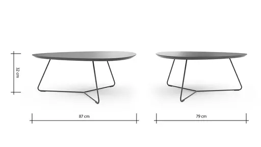 Couchtisch Fano - LBH ca. 87x78x33 cm, Fenix, Siena