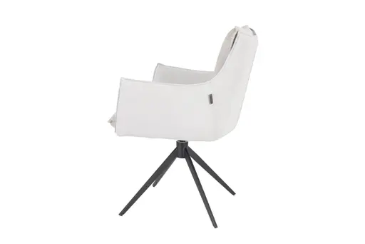 Armlehnstuhl MANDY - drehbar, Stoff, Silbergrau