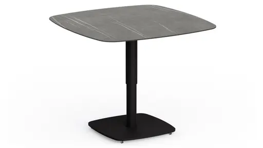 Couchtisch Camas - LBH ca. 75x75x42 cm, Keramik, Dunkelgrau