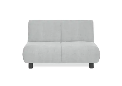  Faltsofa EBBY - 2-Sitzer ohne Armlehne, 140 cm inkl. Schlaffunktion/Relaxfunktion, Stoff, Grau
